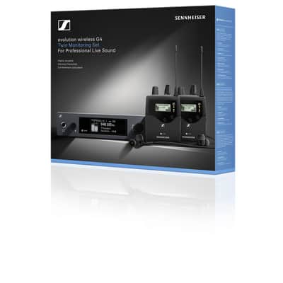 Mint Sennheiser ew IEM G4-Twin Ear Monitor System w/ 2 Belt Packs Range A1 (470-516Mhz) Dual Beltpack New image 2