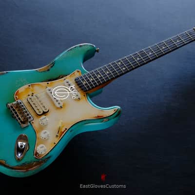 Fender Stratocaster HSS Seafoam Green Heavy Aged Relic image 13
