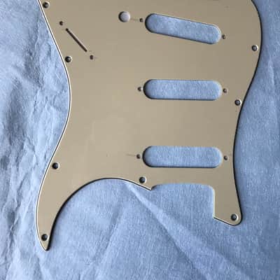 New 3 Ply Vintage Yellow  11 Hole Modern-Style Strat s/s/s Fits Fender Guitar Pickguard image 1