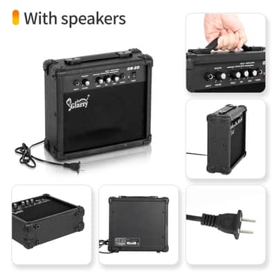 Glarry GP Electric Bass Guitar Burlywood w/ 20W Amplifier image 4