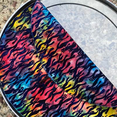 16" single layer Drum Bunny cloth drum cover - dampener - partial mute - compare to Drum Tortillas - Quesadilla - Big Fat Snare image 2