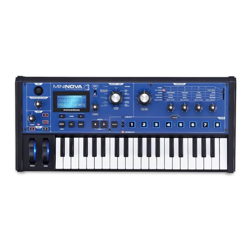 Novation MiniNova 37-Key Controller Synthesizer with 256 Sounds and 16 Character Custom LED image 1