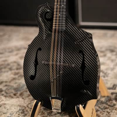 KLOS Full Carbon F-Style Mandolin KLOS EQ Acoustic/Electric with Fiberglass Hardshell Case image 3