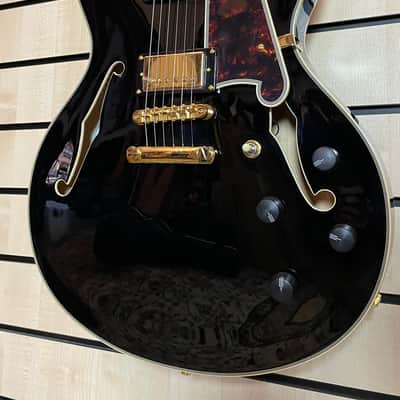 D'Angelico Excel DC Stopbar Tailpiece Solid Black Semi-Hollow Electric Guitar Case Made in South-Korea image 3
