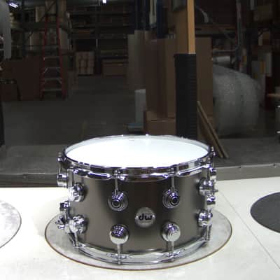 DW Collectors Satin Black Over Brass 8" x 14" Snare Drum w/ VIDEO! image 7