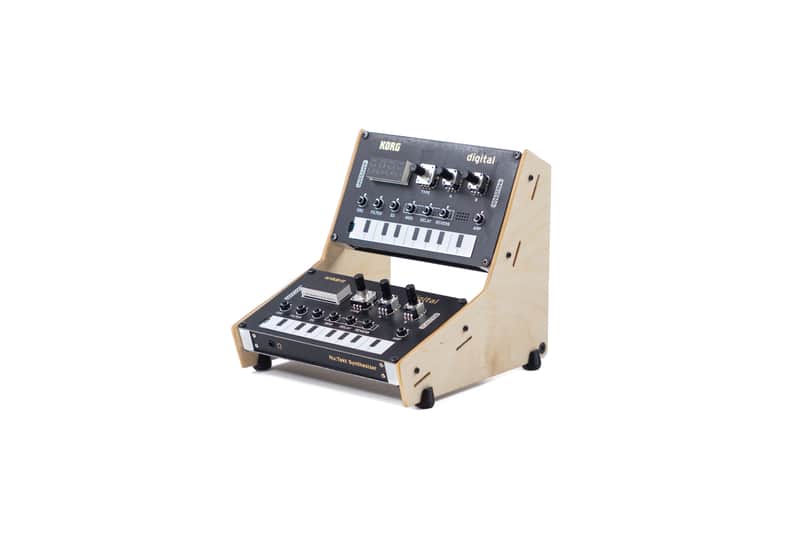 3DWaves 2 Tier Stands For The Korg NTS-1 Nu:Tekt Digital Synthesizer (Wood) image 1