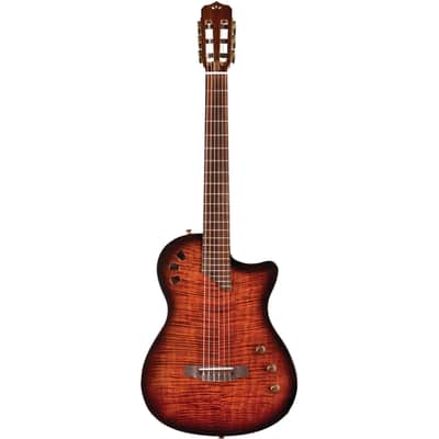 Cordoba Stage Thinbody Classical Acoustic-Electric Guitar, Edge Burst image 4