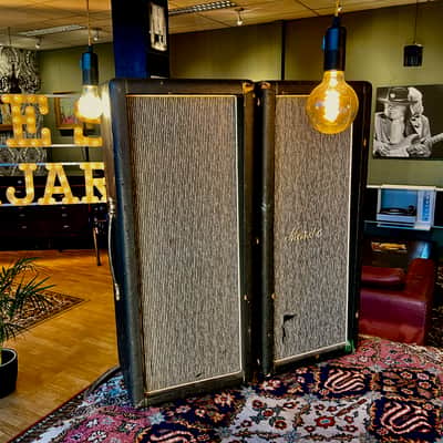 1966 Marshall 2x12 Pinstripe #1983 PA Column Cabinet Cab G12H T1281 image 2