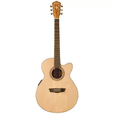 Washburn Harvest Series G7SCE Grand Auditorium Acoustic Electric Guitar, Natural image 1