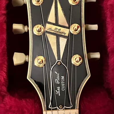 1989 Gibson Les Paul Custom 35th Anniversary Black and Gold Triple Pickup! 1989 - Gloss Black and Gold Accents image 2