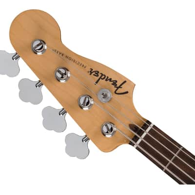 Fender Standard Precision Bass Guitar - Black w/Laurel FB image 4
