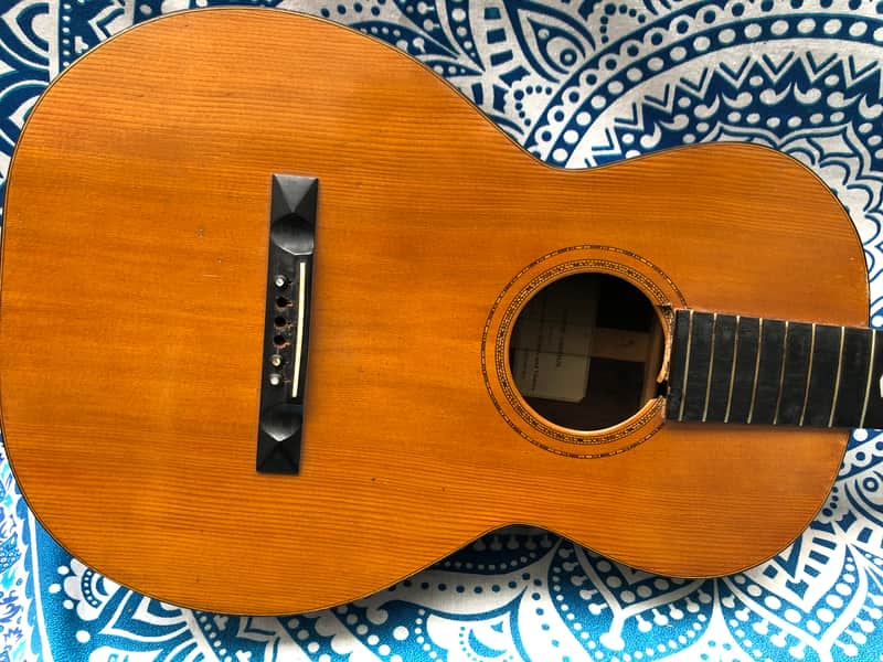 Antique Vintage 1896 Andrew Groehsl Chicago, IL Parlor Guitar Project Brazilian Rosewood image 1