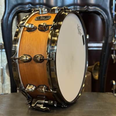 USED Mapex 6x14 Black Panther Heartbreaker Snare Drum in Natural image 5