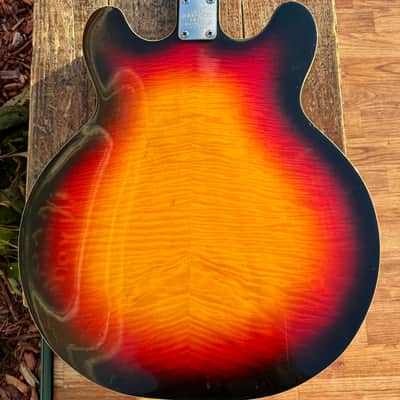 Vintage Univox Custom Coily 330 Style Short Scale Bass Sunburst MIJ image 6