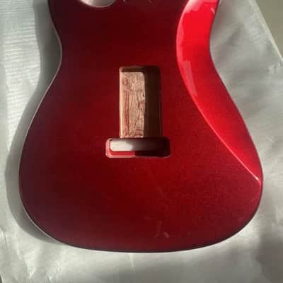 Alder Wood Metallic Red Guitar Stratocaster Strat Style Body image 6