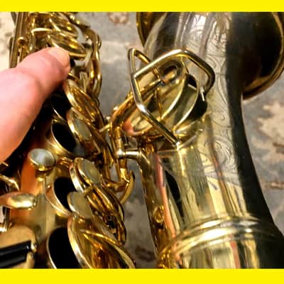 " THE CABIN " GOLD PLATE / SILVER HI-LITES STENBERG PORTRAIT C. G. CONN 1925 CHU BERRY ALTO SAXOPHONE REPAD READY FREE SHIP image 22