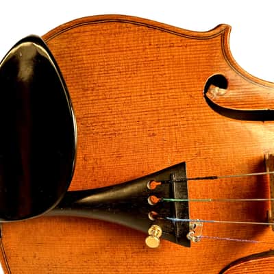 Vintage 4/4 Violin Outfit – Beautiful Flamed Maple Back – Old European Labeled Violin with Bow & Case – Warm Resonant Tone (Video) image 10