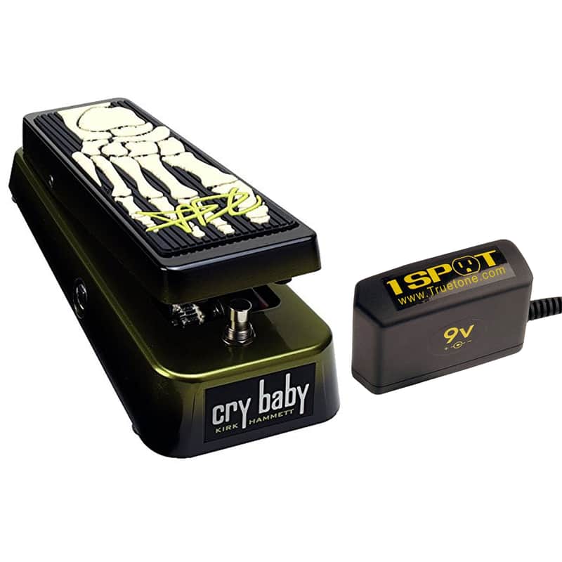 Dunlop KH95 Kirk Hammett Signature Cry Baby Wah Wah Bundle w/ Truetone 1 Spot Space Saving 9v Adapter image 1