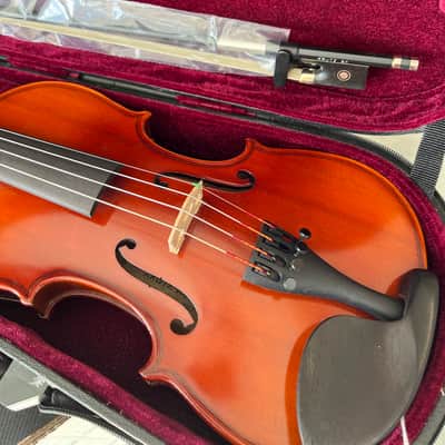 Krutz V210, 1/2 size violin set, 2017 Antique red cherry image 7