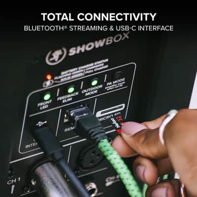 Mackie ShowBox Battery-Powered All-in-One Live Performance Rig with Breakaway Controller, 6-Channel Mixer, 400W Amp, Portable PA System, FX, SD Card, Bluetooth and USB-C Interface image 4