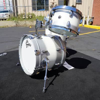 Gretsch USA Brooklyn Series 3pc Maple/Poplar Shell Pack SILVER MIST DUCO Satin Finish | 12''/14''/18'' image 15