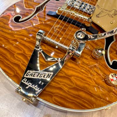 Gretsch Limited Edition Falcon Center Block Jr. with Bigsby Quilted Maple Top 2025 - Roundup Orange image 9