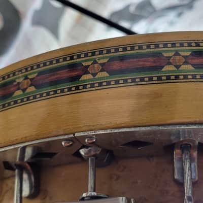 1920's? Slingerland Maybelle 17 fret Tenor Banjo, birdseye back, ornate sides image 5