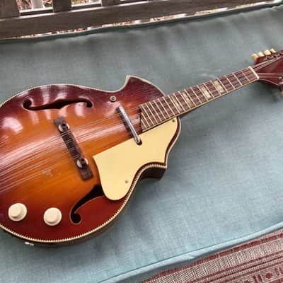 1950s Kay 2-point Electric Mandolin, Thin Twin pickup, plays perfect! Video. image 1