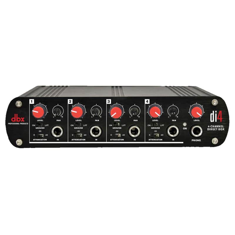 dbx DI4 Active 4-Channel Direct Box w/ Line Mixer image 1