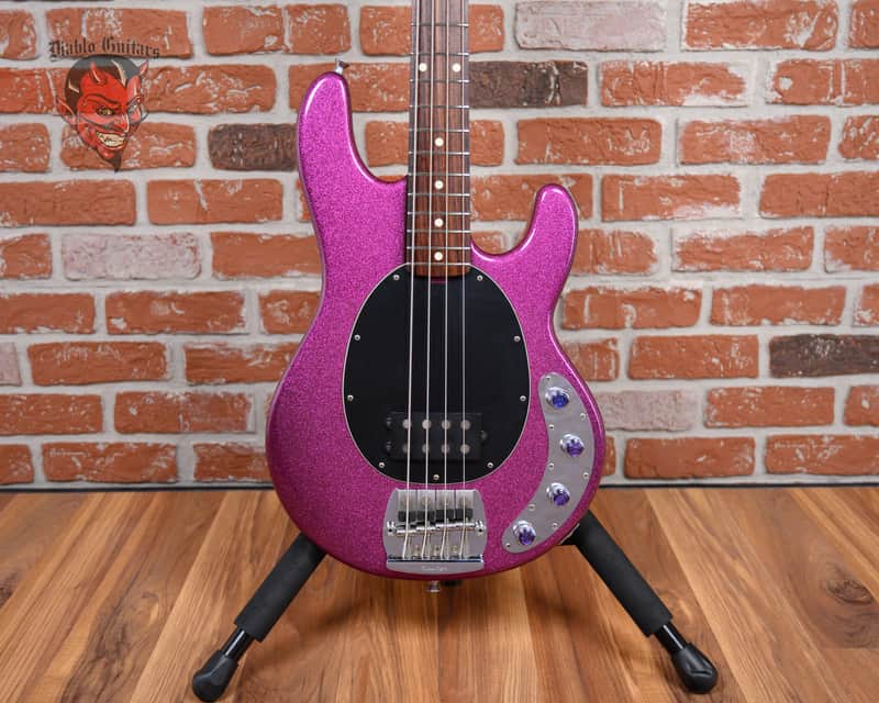 Ernie Ball Music Man Stingray Fuchsia Sparkle 1989 w/Hard Shell Case image 1