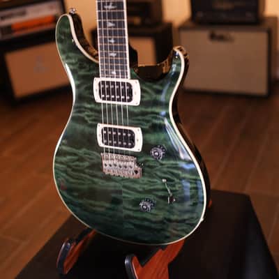 PRS SE Custom 24 Quilt Electric Guitar - Teal Black 4423 image 5