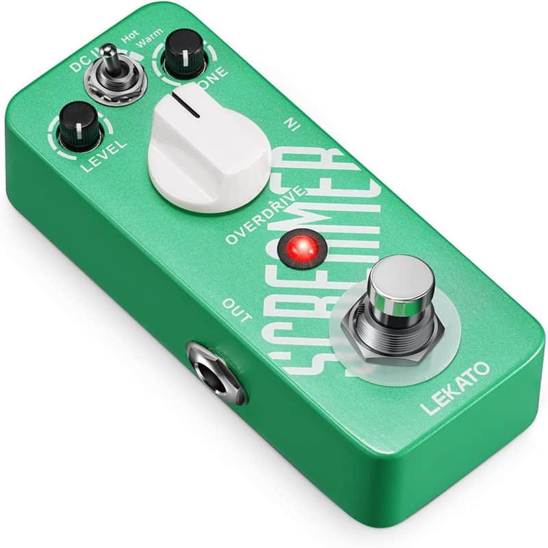 LEKATO Overdrive Guitar Pedal Green Vintage Overdrive Effect Pedal Board DC 9V imagen 1