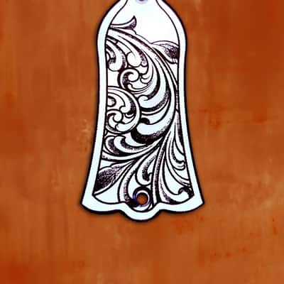 Truss Rod Cover for Gibson Les Paul in Silver Acrylic Mirror image 2