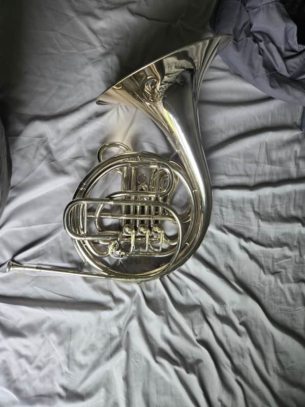 C.G. Conn 8D Professional Model Double French Horn with Fixed Bell 2010s - Nickel-Silver image 1