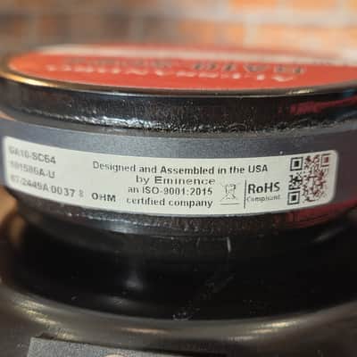 Eminence Allessandro GA10-SC64 10" 20-Watt 8 Ohm Replacement Speaker w/ Original Box #1 image 6