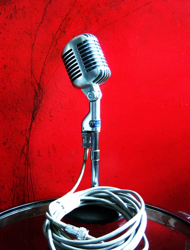 Vintage RARE 1957 Stromberg Carlson MC-41 / Shure 55S variant Satin Chrome w cable & Atlas SO-1B Elvis 55 Super 55