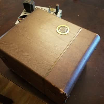 Revere T100 6V6 mono tube amp project 5x7 speaker case leather handle 1950 image 5