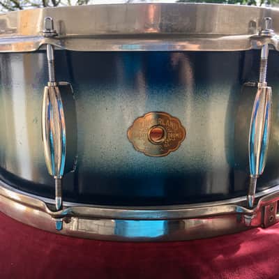 Slingerland 1940s Radio King Blue & Silver Duco Painted Lacquer image 8