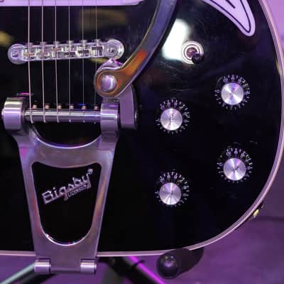 Eastwood Airline Tuxedo – Bigsby Modified – Full Hollow Electric Guitar image 8