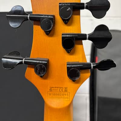 Light Weight Schecter Stiletto Session-5 FL Active Fretless 5-String Bass 2010s - Natural Satin image 7