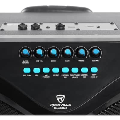Rockville ROCKnGo 8" Rechargeable Home Theater Bluetooth Speaker+Wireless Mic image 5