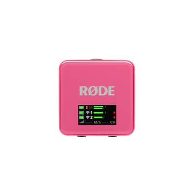 Rode WIGOGEN3PIN Wireless GO (Gen 3) Compact Wireless Microphone System (Pink Limited Edition) Bundle with Two Audio-Technica ATR3350xiS Omnidirectional Lavalier Microphones image 3