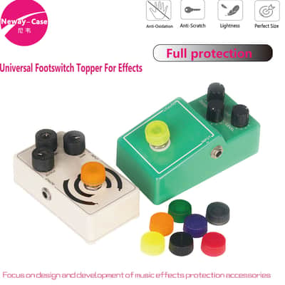 6PCS Guitar Pedal Footswitch Topper Guitar Effect Foot Nail Cap image 3