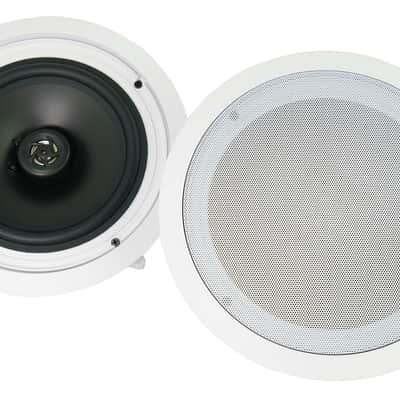 2) Rockville CC80T White 8" Commercial 70v Ceiling Speakers For Restaurant/ Bar image 10