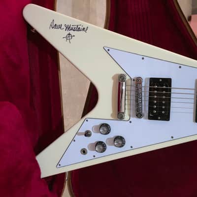 Gibson 70s Flying V Classic White Dave Mustaine Owned & Signed MEGADETH Stage Played Guitar image 9