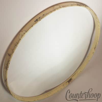 *Gretsch 27 1/4" Bass Drum Hoop/Rim 3-Ply Maple White Paint Vintage 10s Brooklyn image 1