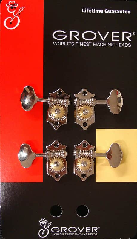 Grover U98-18N Geared Ukulele Tuning Machines, Nickel Finish image 1