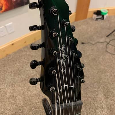 MINT - Agile 10 String Fan Fret Multi Scale Electric Guitar - Pendulum Pro 102730 EB CA Black Flame image 6