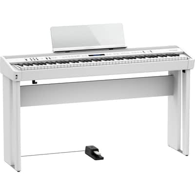Roland FP-90X | Flagship Portable 88-Note Digital Piano | Immersive & Powerful 4 Speaker System | Distinctive Acoustic Tones & Deep Sound Shaping | Bluetooth & MIDI Connectivity | White image 4