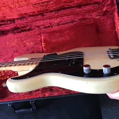 Fender Precision Bass Lefty 1975 Yellow/White image 12